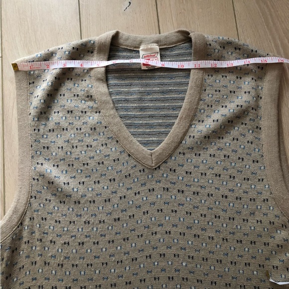 Vintage Beige Grandpa Sweater Vest Made in Canada - Picture 2 of 8